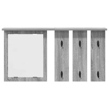 vidaXL Wandmontierter Kleiderständer Grau Sonoma 85 x 10 x 45 cm