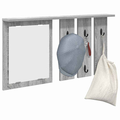 vidaXL Wandmontierter Kleiderständer Grau Sonoma 85 x 10 x 45 cm