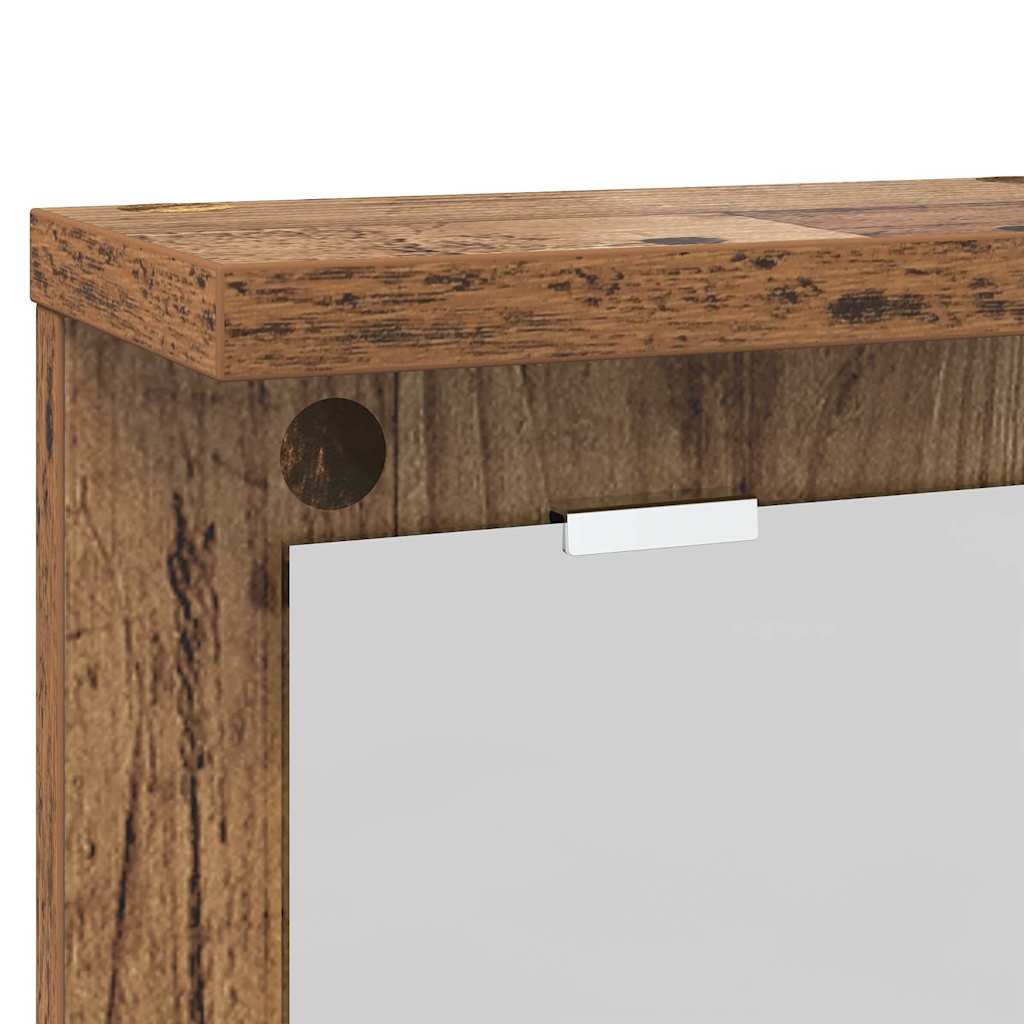 vidaXL Porte-manteau mural avec étagère en bois de récupération 85 x 10 x 45 cm