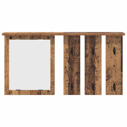 vidaXL Porte-manteau mural avec étagère en bois de récupération 85 x 10 x 45 cm
