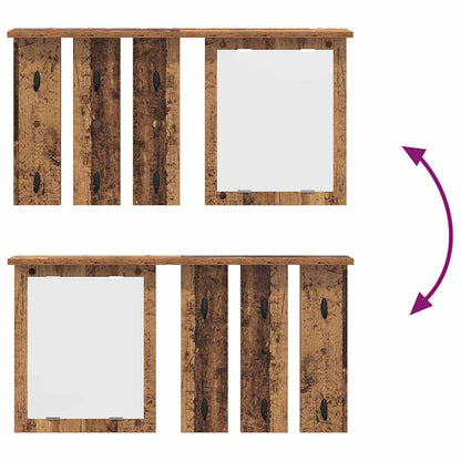 vidaXL Porte-manteau mural avec étagère en bois de récupération 85 x 10 x 45 cm