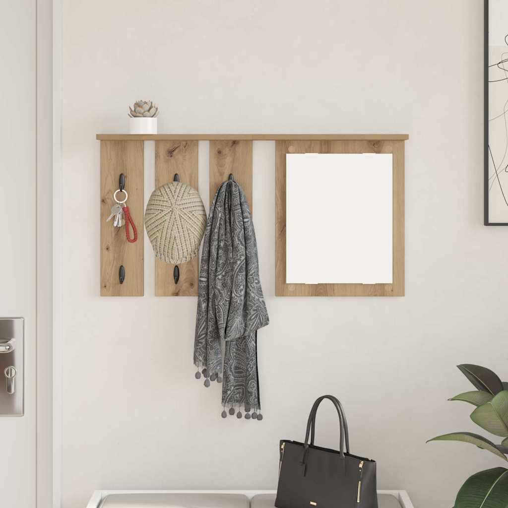 vidaXL Portemanteau mural Chêne artisan 85 x 10 x 45 cm