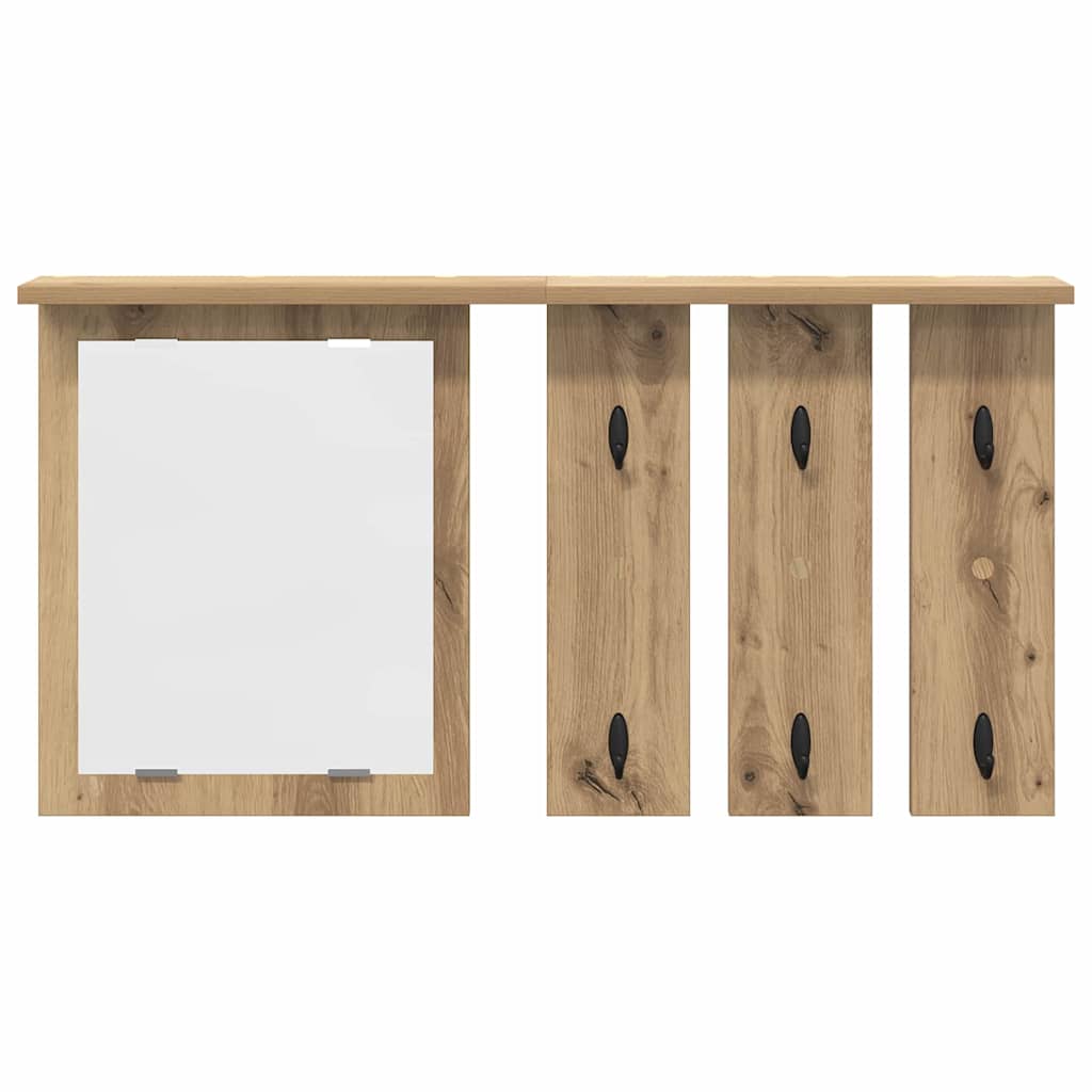 vidaXL Portemanteau mural Chêne artisan 85 x 10 x 45 cm