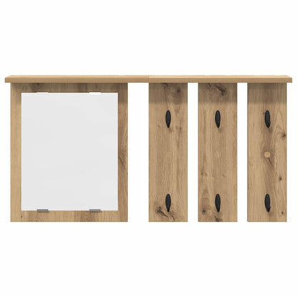 vidaXL Portemanteau mural Chêne artisan 85 x 10 x 45 cm