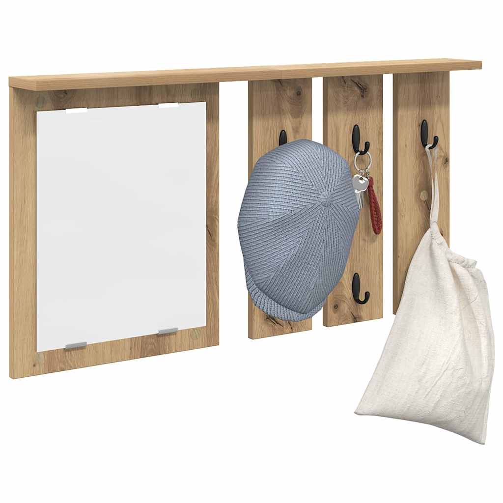 vidaXL Portemanteau mural Chêne artisan 85 x 10 x 45 cm