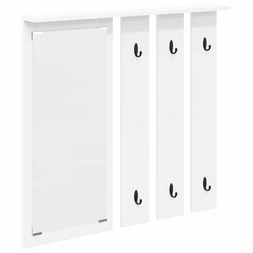 vidaXL Wandmontierter Kleiderständer mit Regal Weiß 84 x 10 x 80 cm