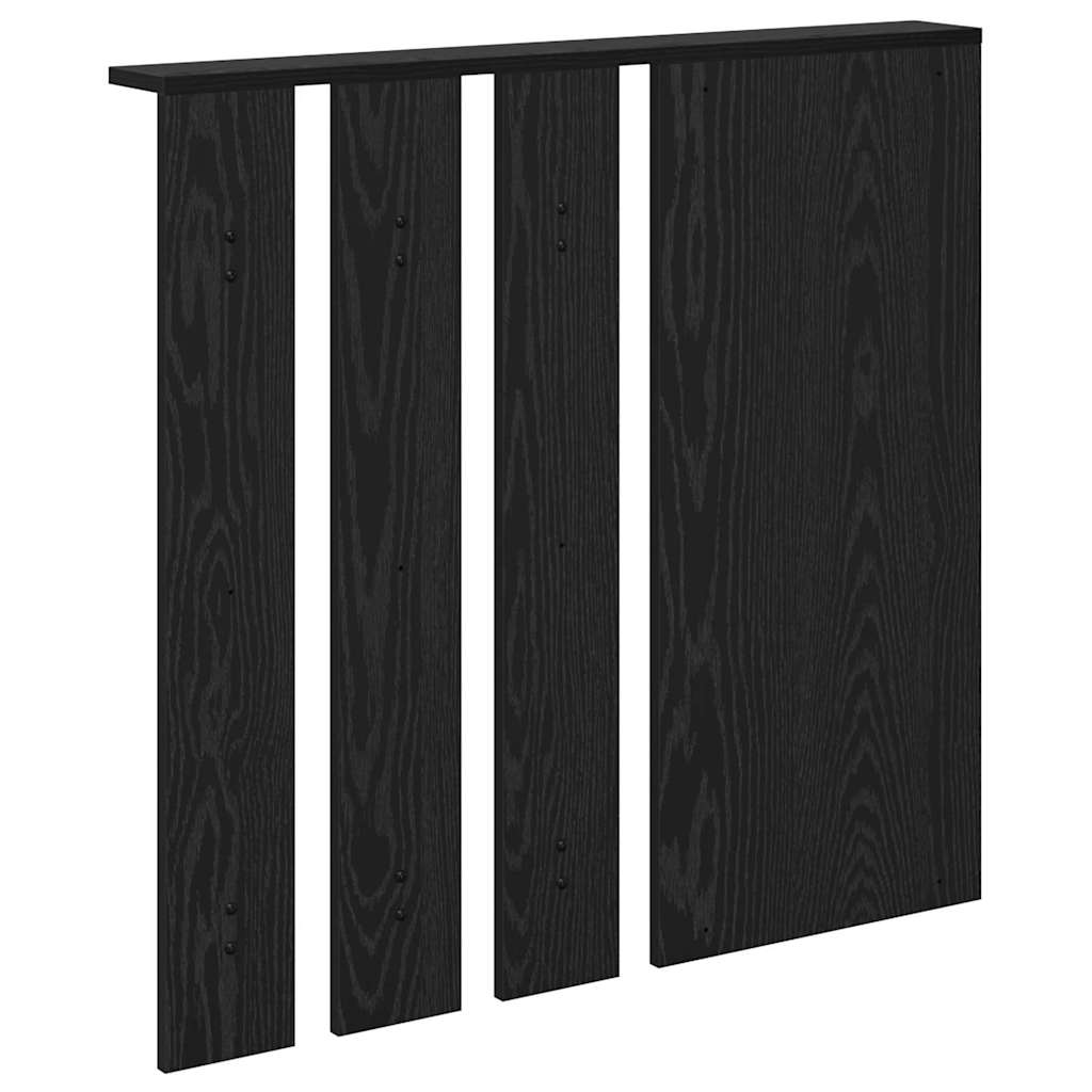 vidaXL Portant mural avec étagère Noir aspect chêne