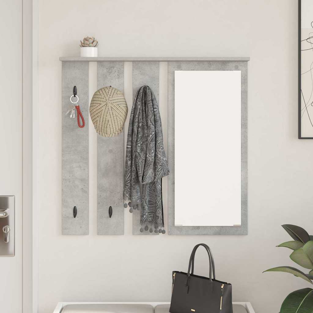 vidaXL Wandmontierter Kleiderständer Betongrau 84 x 10 x 80 cm