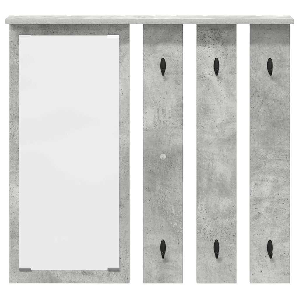 vidaXL Wandmontierter Kleiderständer Betongrau 84 x 10 x 80 cm