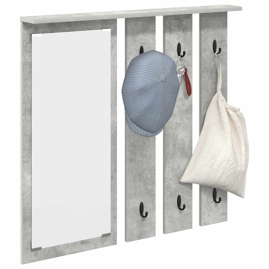 vidaXL Wandmontierter Kleiderständer Betongrau 84 x 10 x 80 cm