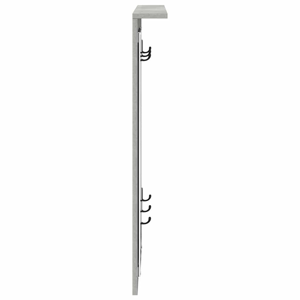 vidaXL Wandmontierter Kleiderständer Betongrau 84 x 10 x 80 cm