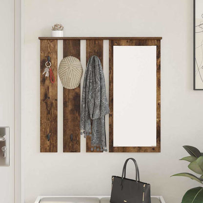 vidaXL Wandmontierter Kleiderständer Räuchereiche 84 x 10 x 80 cm