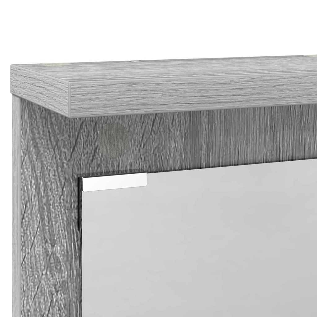 vidaXL Portant mural gris Sonoma 84 x 10 x 80 cm