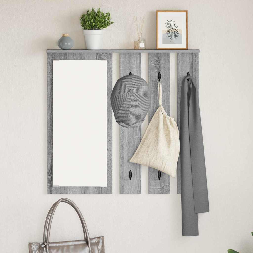 vidaXL Portant mural gris Sonoma 84 x 10 x 80 cm