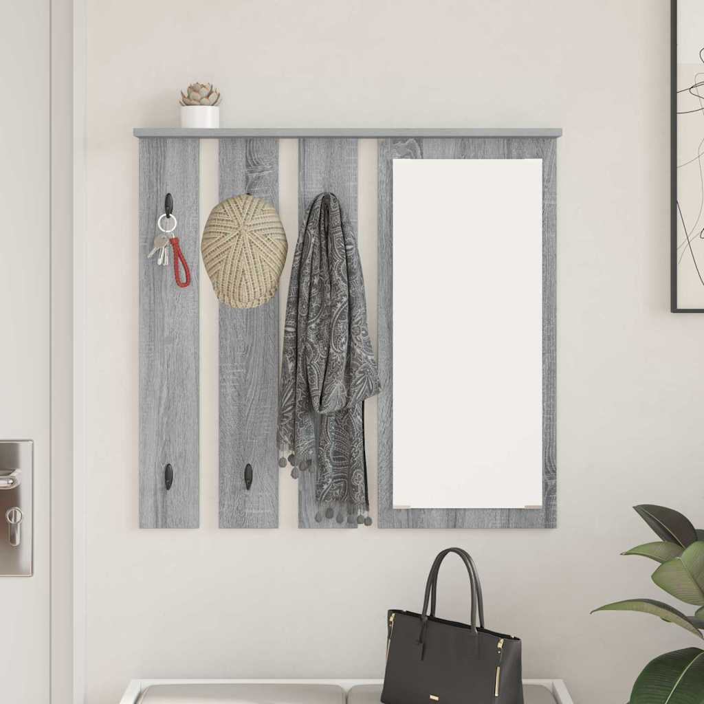 vidaXL Portant mural gris Sonoma 84 x 10 x 80 cm