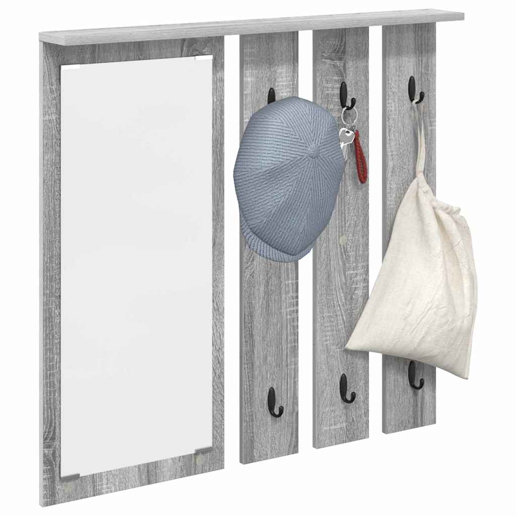 vidaXL Portant mural gris Sonoma 84 x 10 x 80 cm