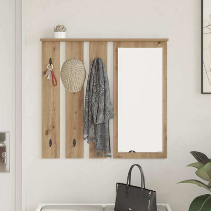 vidaXL Wandmontierter Kleiderständer Artisan-Eiche 84 x 10 x 80 cm