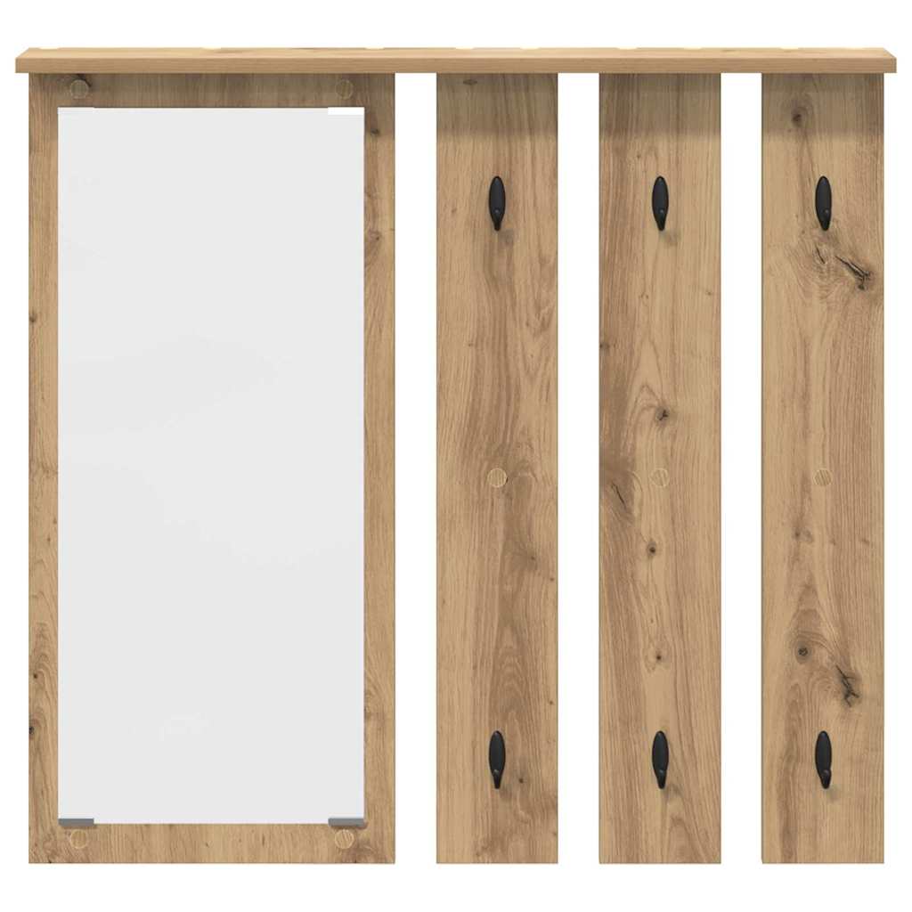 vidaXL Wandmontierter Kleiderständer Artisan-Eiche 84 x 10 x 80 cm