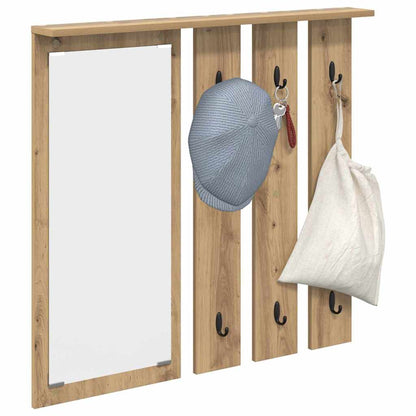 vidaXL Wandmontierter Kleiderständer Artisan-Eiche 84 x 10 x 80 cm
