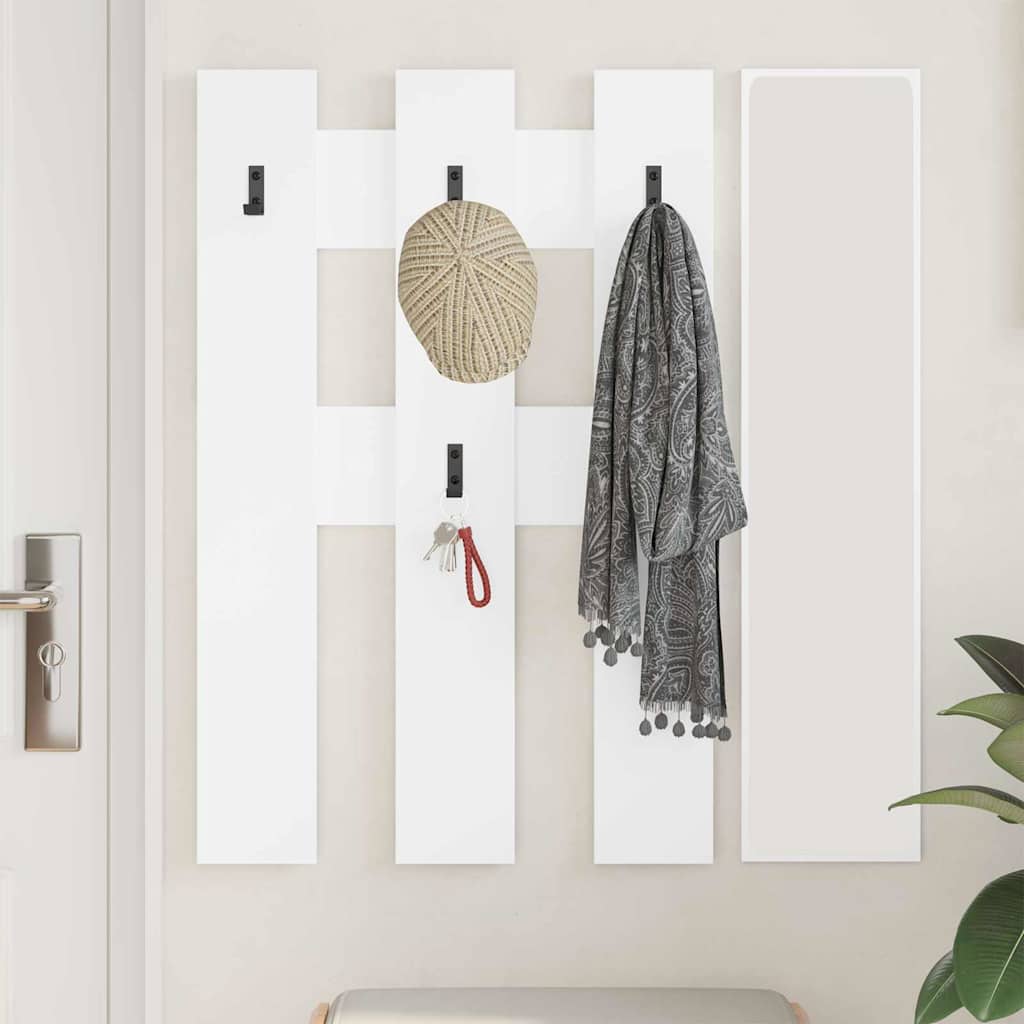 vidaXL Wandmontierter nachttisch Weiß 65 x 3 x 100 cm Holzwerkstoff