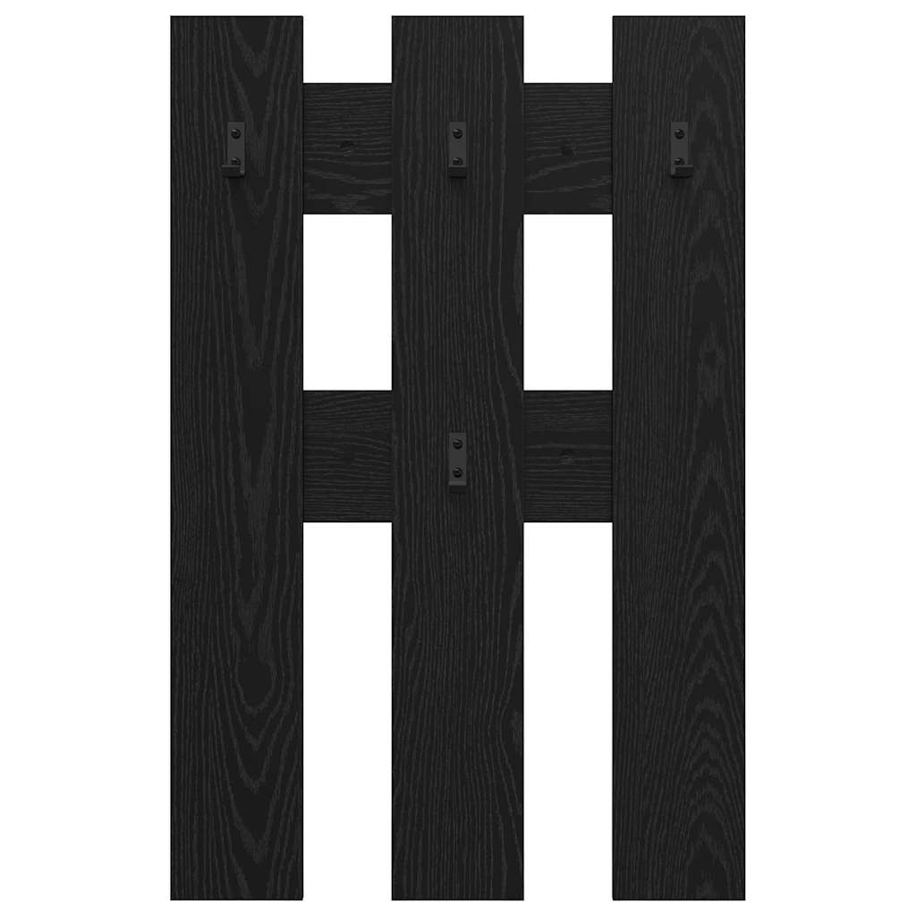 Wandmontierter nachttisch Schwarz Eichen-Optik 65 x 3 x 100 cm