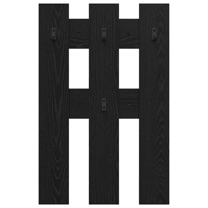 Wandmontierter nachttisch Schwarz Eichen-Optik 65 x 3 x 100 cm