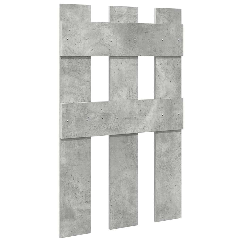 vidaXL Table de chevet murale Gris béton 65 x 3 x 100 cm