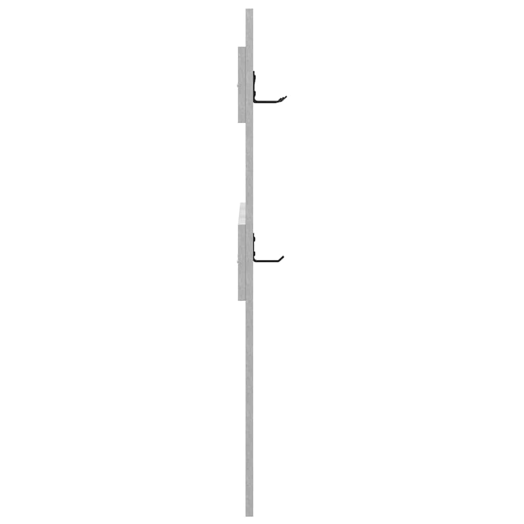 vidaXL Table de chevet murale Gris béton 65 x 3 x 100 cm