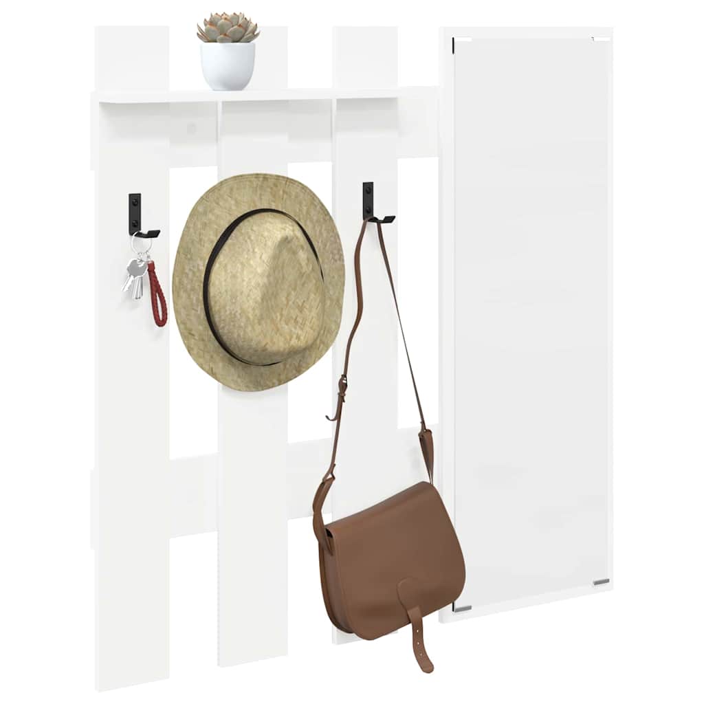 vidaXL Wandmontierter nachttisch Weiß 100 x 10 x 100 cm Holzwerkstoff