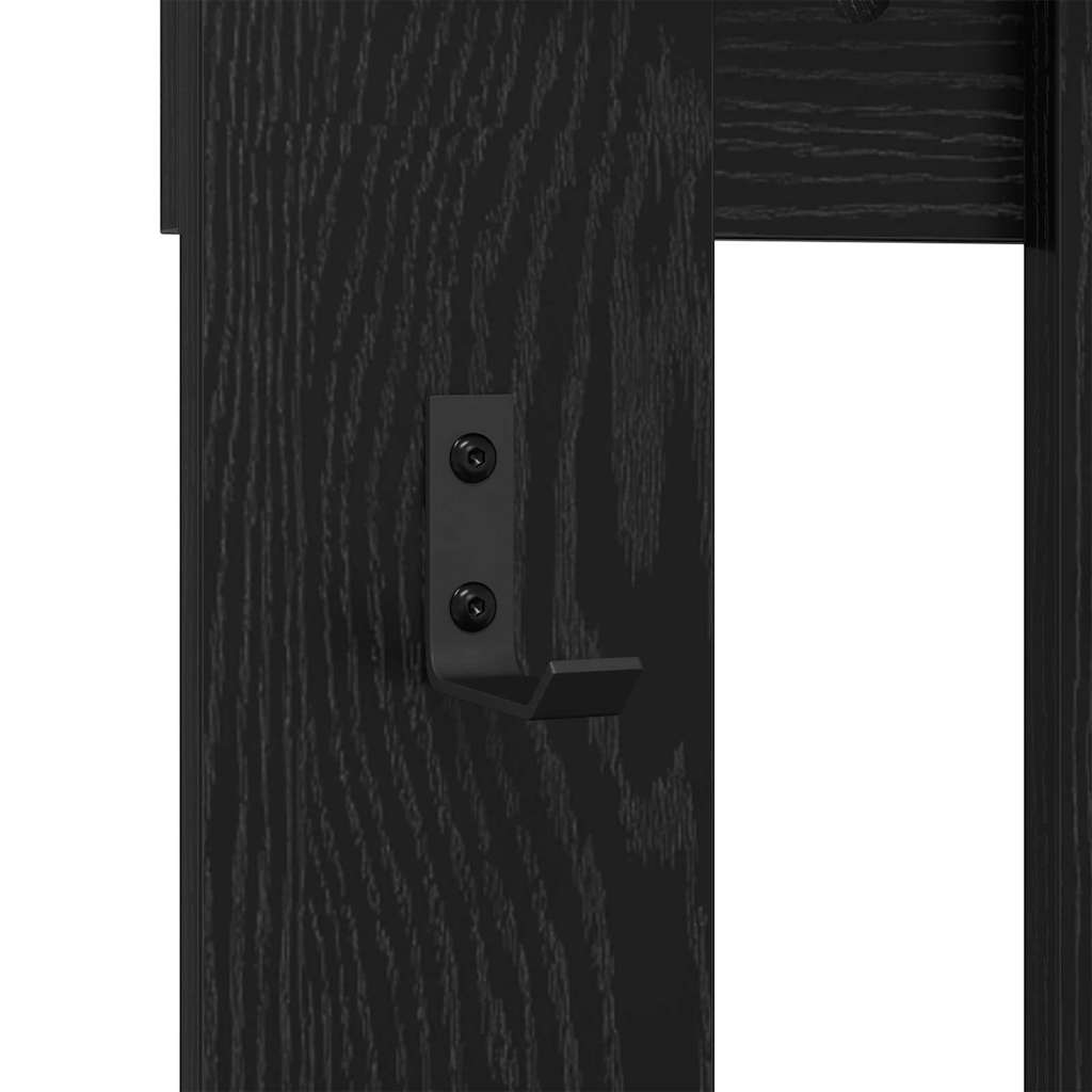 Wandmontierter nachttisch Wandmontiert Schwarz Eichen-Optik