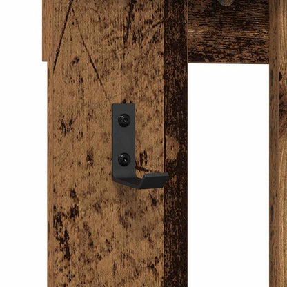 Wandmontierter nachttisch mit Spiegel Altholz 100 x 10 x 100 cm