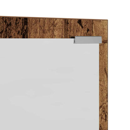 Wandmontierter nachttisch mit Spiegel Altholz 100 x 10 x 100 cm