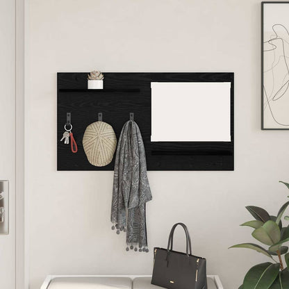 vidaXL Table de chevet murale aspect chêne noir 90 x 10 x 50 cm