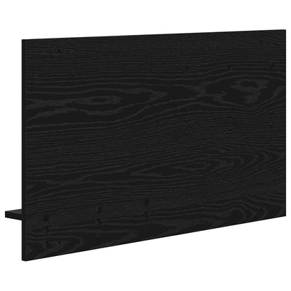 vidaXL Table de chevet murale aspect chêne noir 90 x 10 x 50 cm