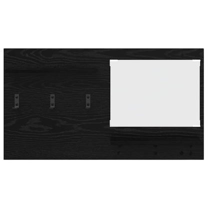vidaXL Table de chevet murale aspect chêne noir 90 x 10 x 50 cm