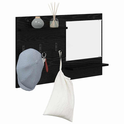 vidaXL Table de chevet murale aspect chêne noir 90 x 10 x 50 cm