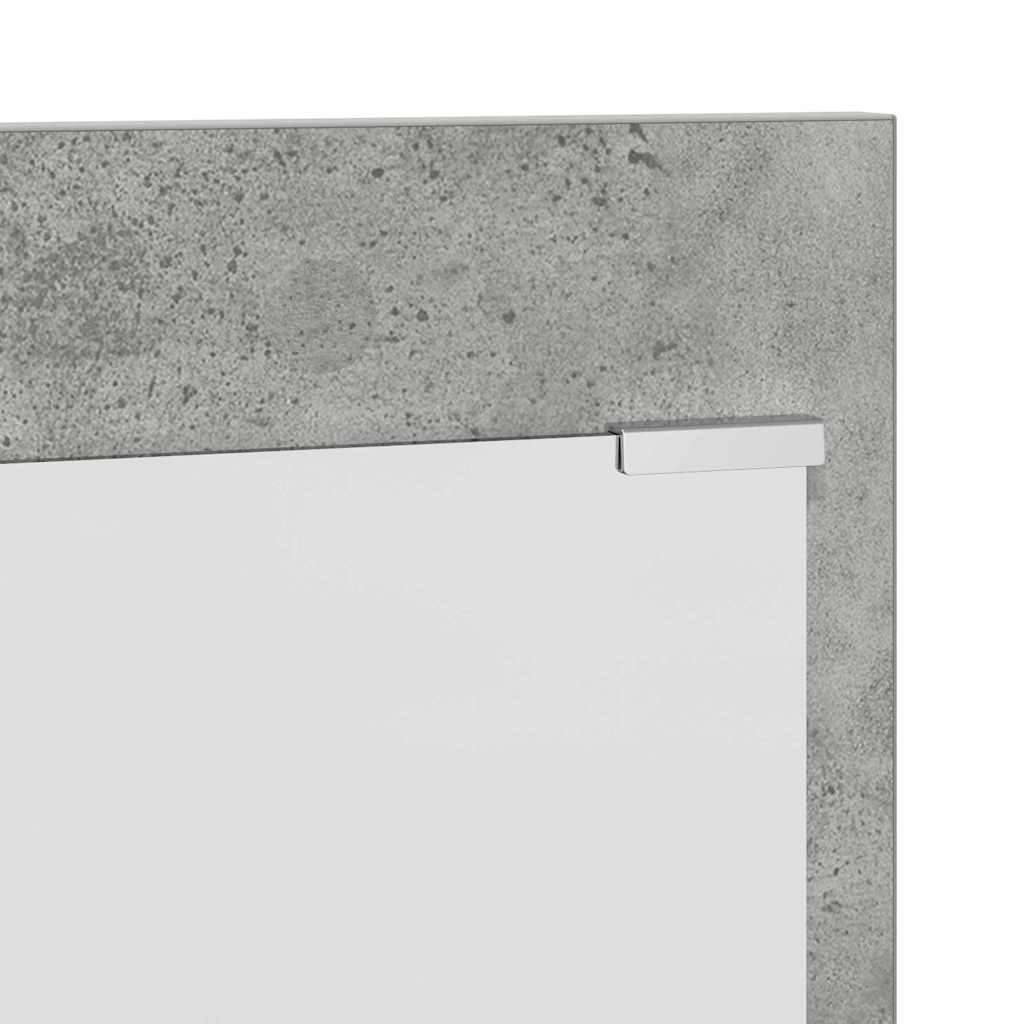 Wandmontierter nachttisch mit Regal Beton Grau 90 x 10 x 50 cm