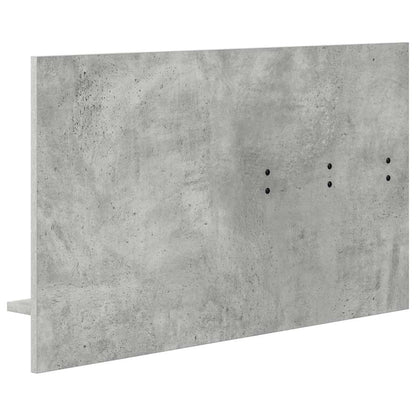 Wandmontierter nachttisch mit Regal Beton Grau 90 x 10 x 50 cm