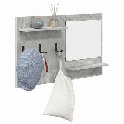 Wandmontierter nachttisch mit Regal Beton Grau 90 x 10 x 50 cm