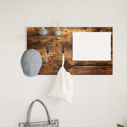 vidaXL Table de chevet murale Chêne fumé 90 x 10 x 50 cm