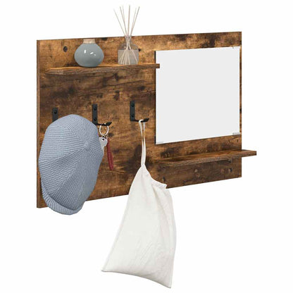 vidaXL Table de chevet murale Chêne fumé 90 x 10 x 50 cm