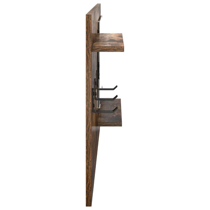 vidaXL Table de chevet murale Chêne fumé 90 x 10 x 50 cm