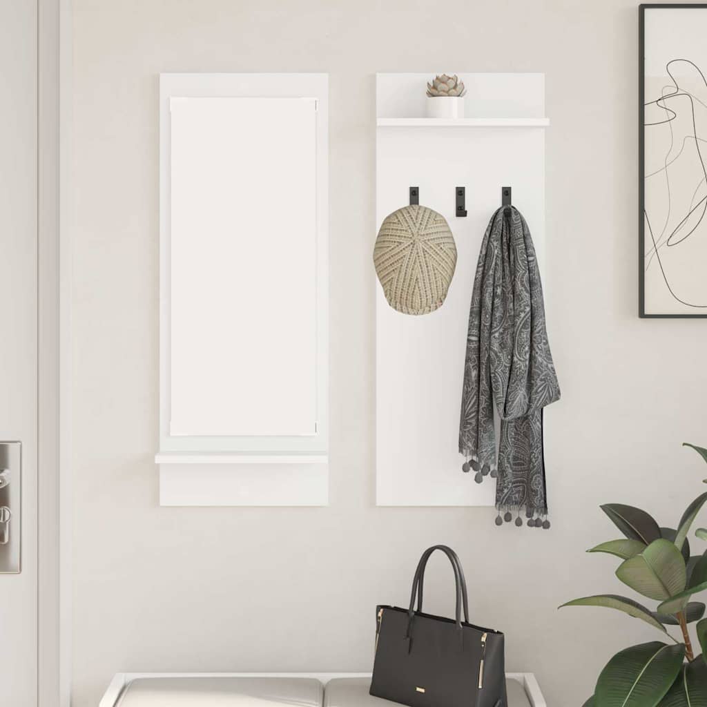 vidaXL Table de chevet murale Blanc 70 x 10 x 90 cm Bois d'ingénierie
