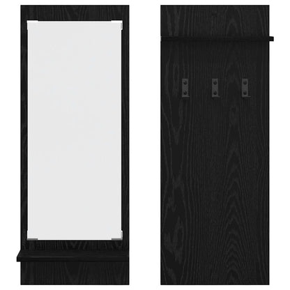 vidaXL Table de chevet murale aspect chêne noir 70 x 10 x 90 cm