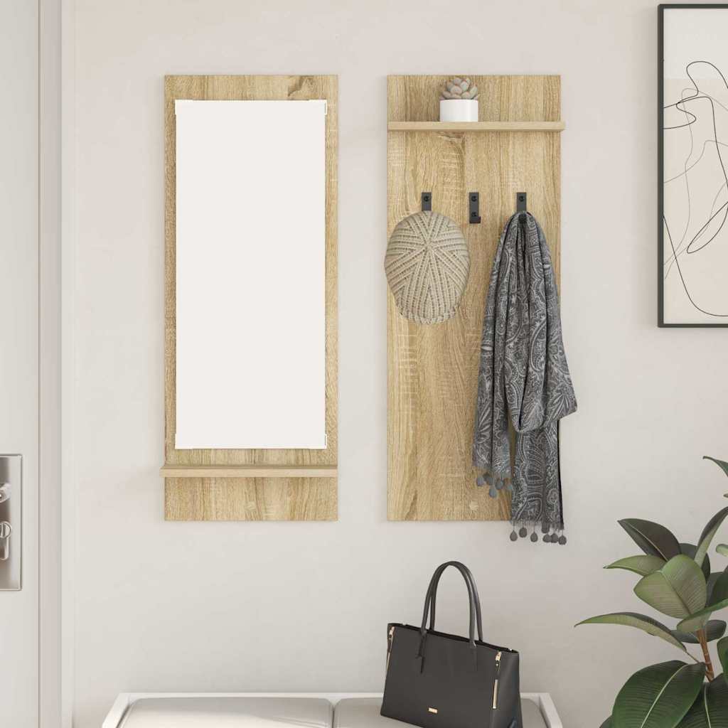 vidaXL Table de chevet murale chêne sonoma 70 x 10 x 90 cm