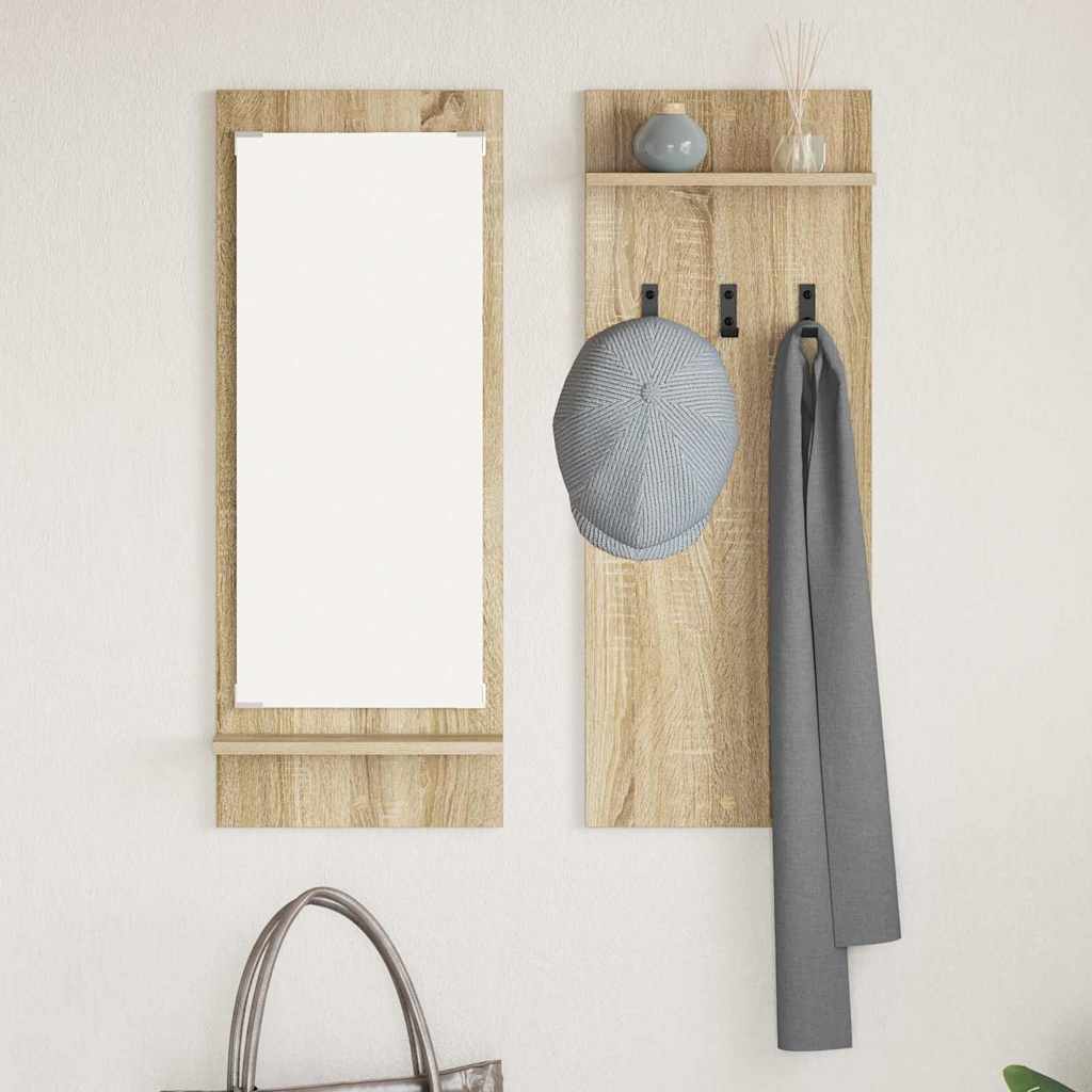 vidaXL Table de chevet murale chêne sonoma 70 x 10 x 90 cm
