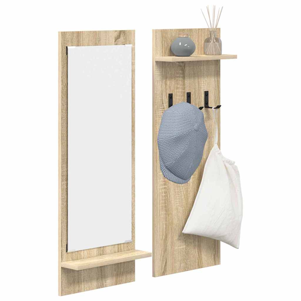 vidaXL Table de chevet murale chêne sonoma 70 x 10 x 90 cm