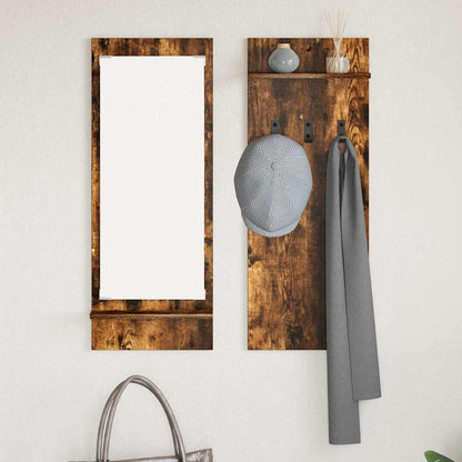 vidaXL Table de chevet murale Chêne fumé 70 x 10 x 90 cm