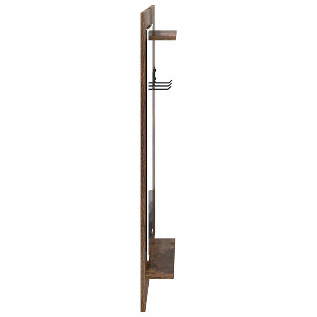 vidaXL Table de chevet murale Chêne fumé 70 x 10 x 90 cm