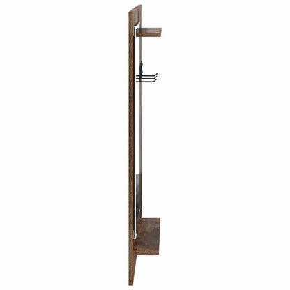 vidaXL Table de chevet murale Chêne fumé 70 x 10 x 90 cm